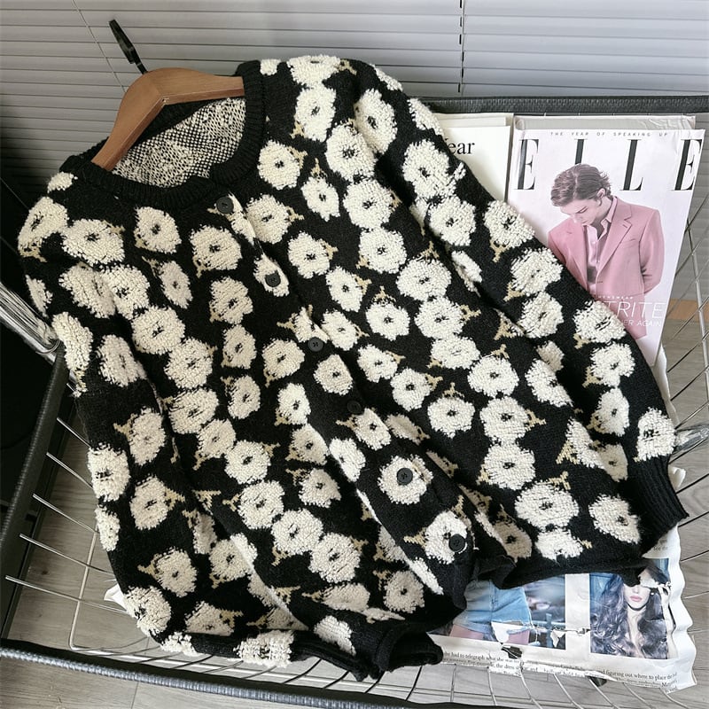 【outer】ジャカードニットカーデ　M27785