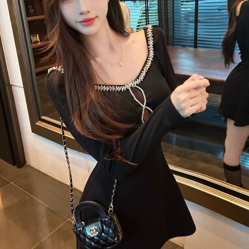 【dress】ビジューデートワンピース　M28419