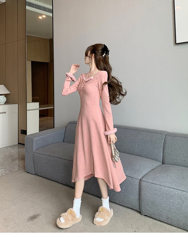 【dress】ファーワンピース　M19046