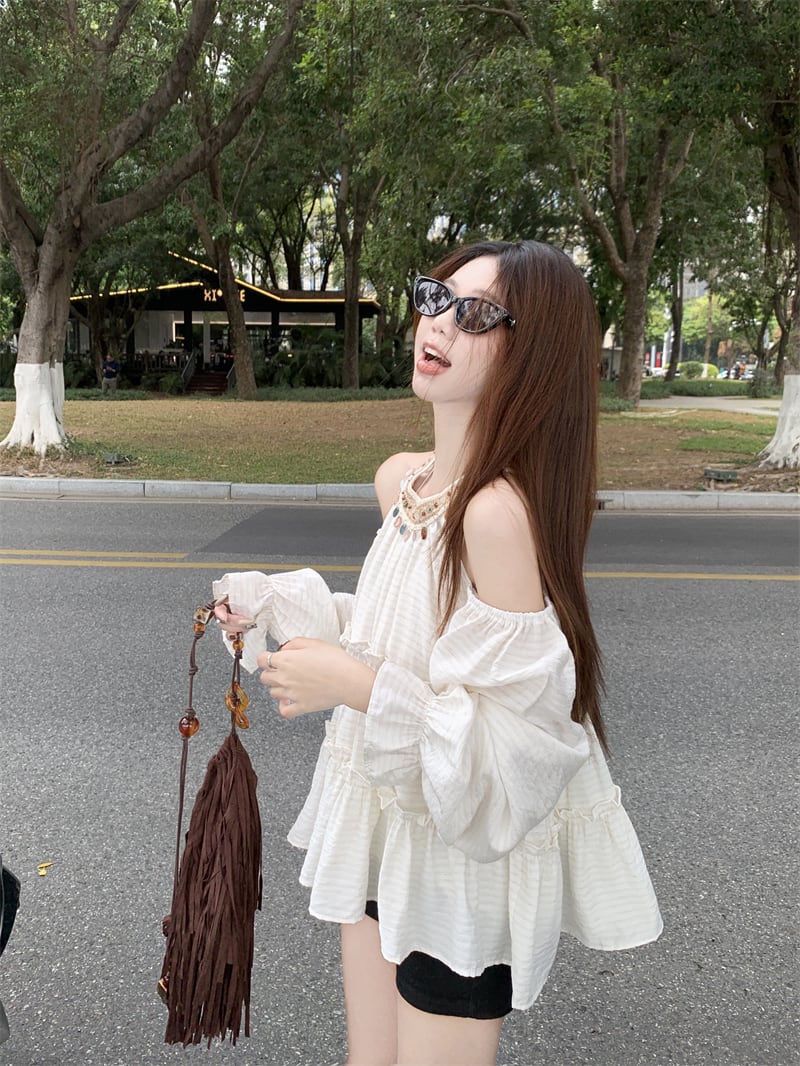 【tops】オフショルダートップス　M30074