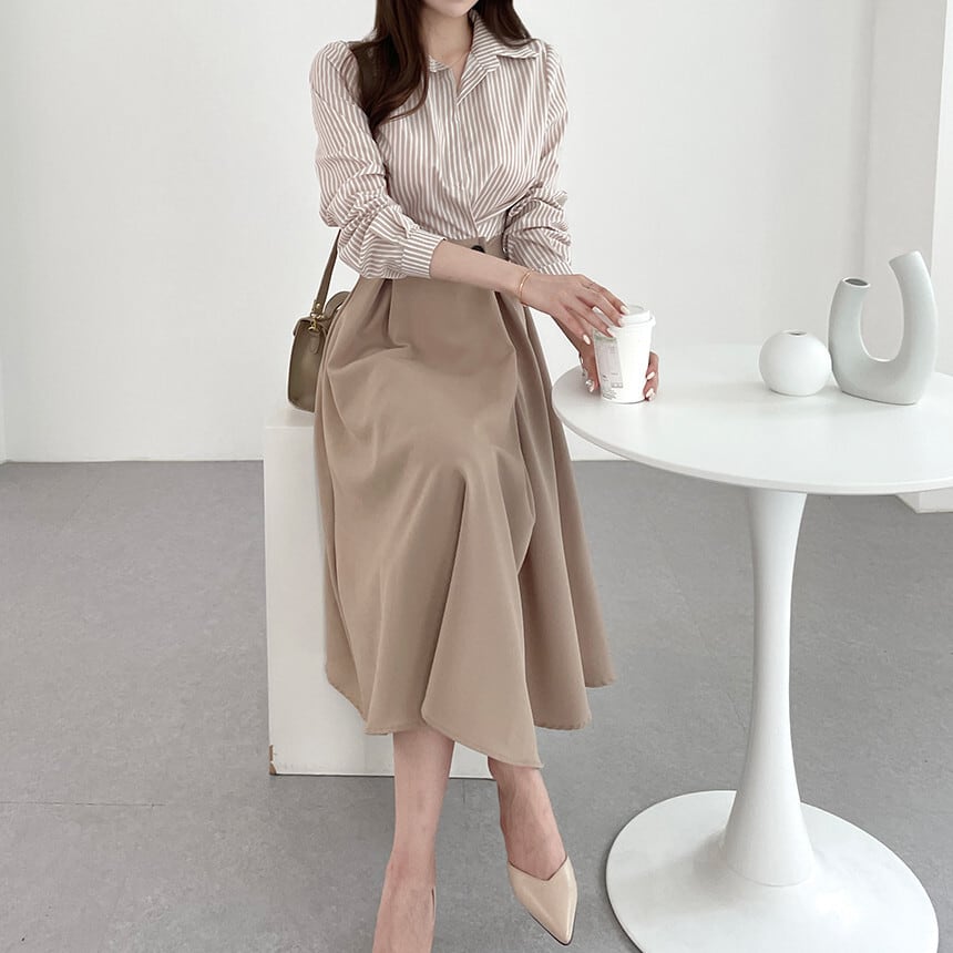 【dress】切り替えシャツワンピース　M29587