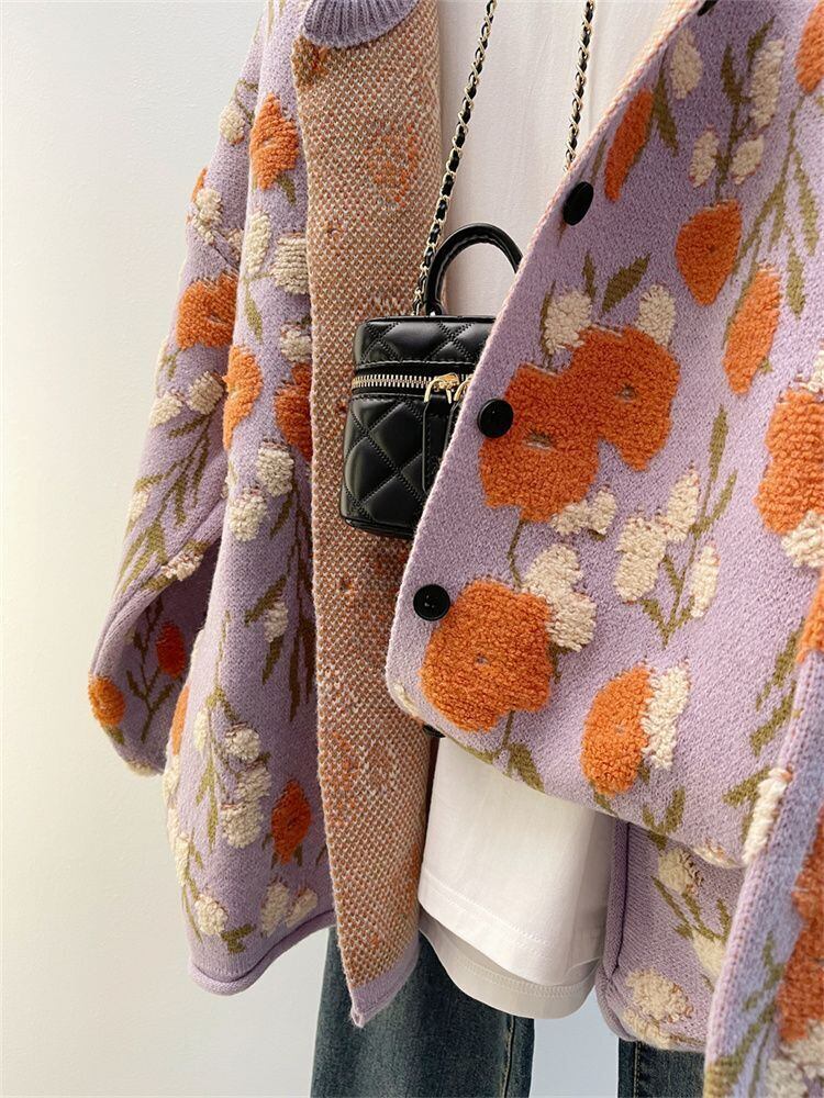 【outer】ジャカードニットカーデ　M28933