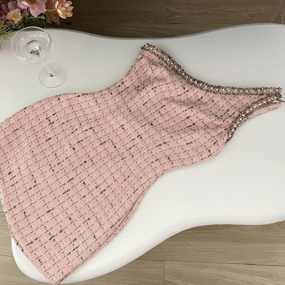 【dress】パールオフショルダーワンピース　M24268