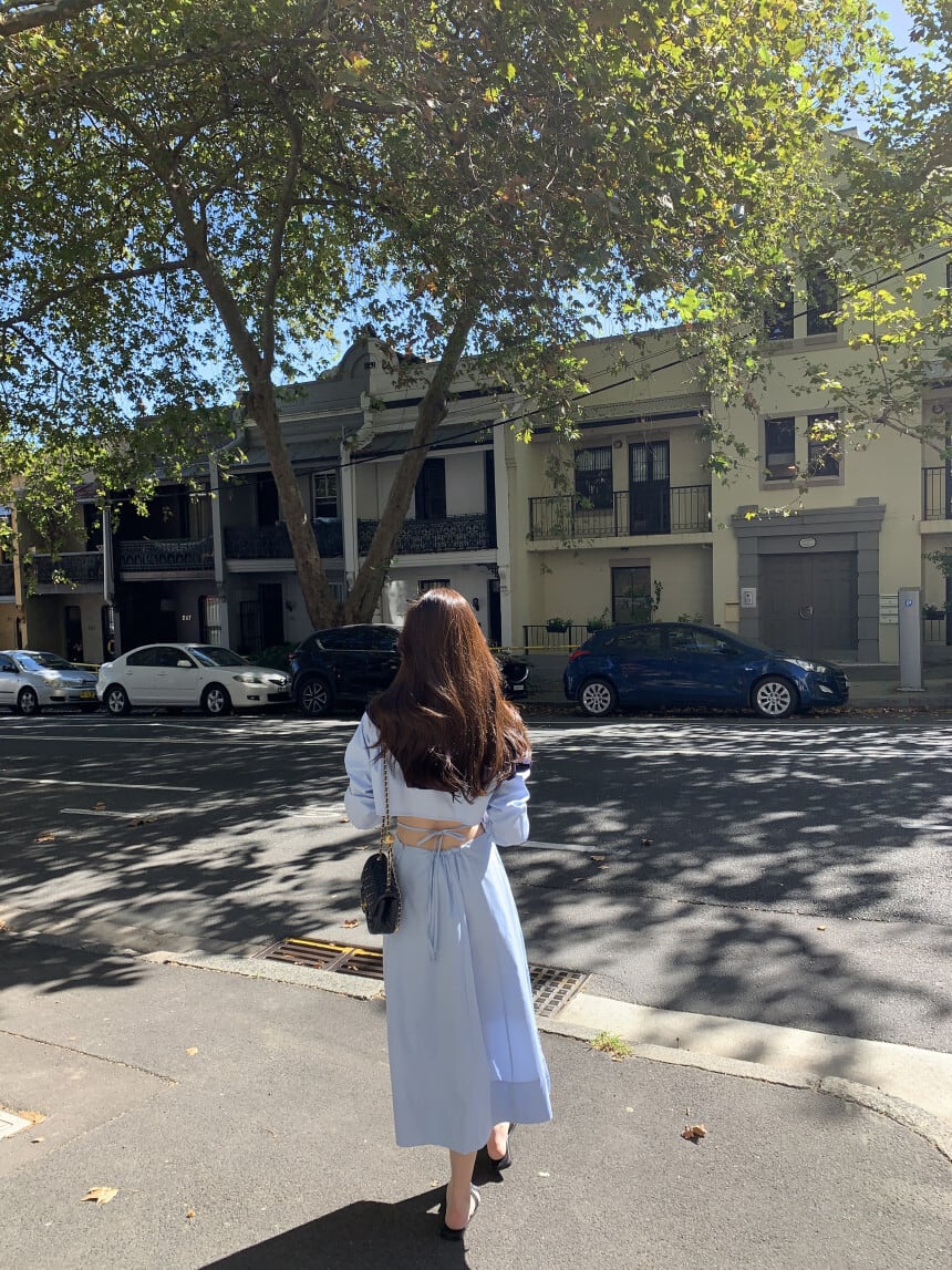 【dress】ウエストカットシャツワンピース G20859