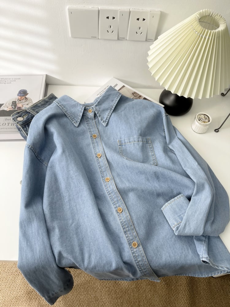 【tops】デニムシャツ　M29930