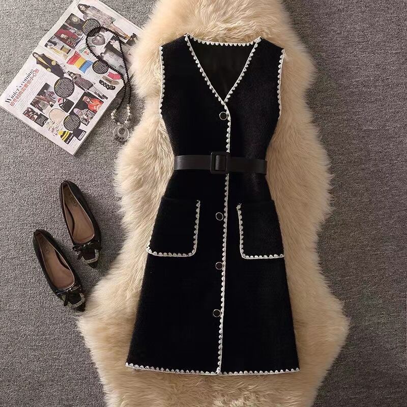 【set】今季大好評秋冬新作着回し無地セーター+美シルエットワンピース通勤日常2点セットF1296