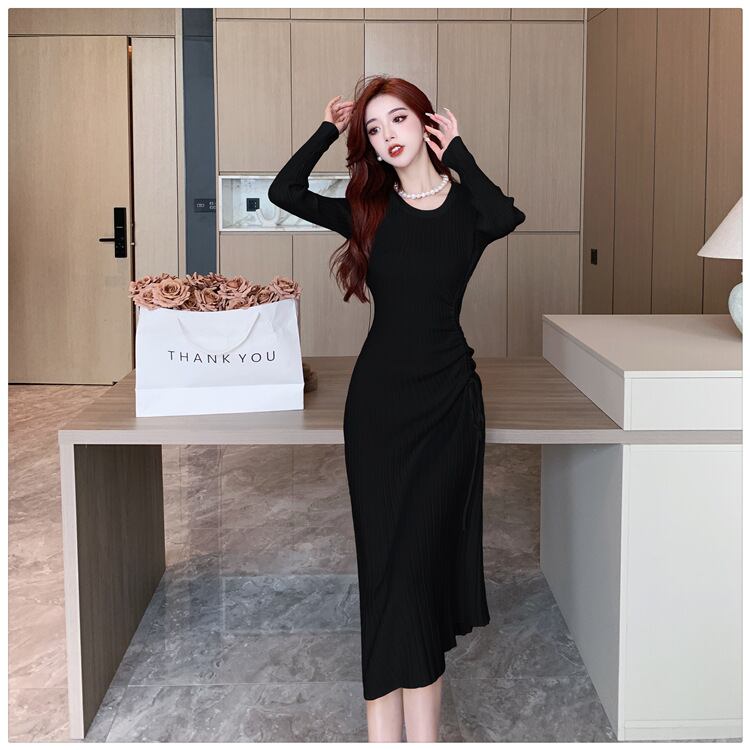 【dress】巾着ニットワンピース　M28217