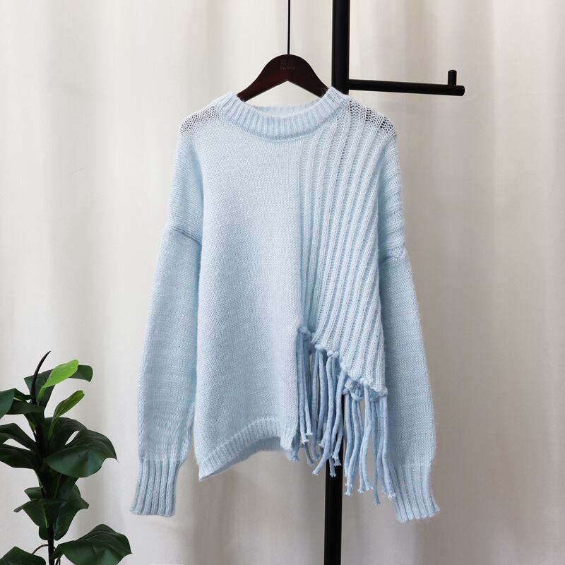 【tops】クルーネックニットセーター　M18509