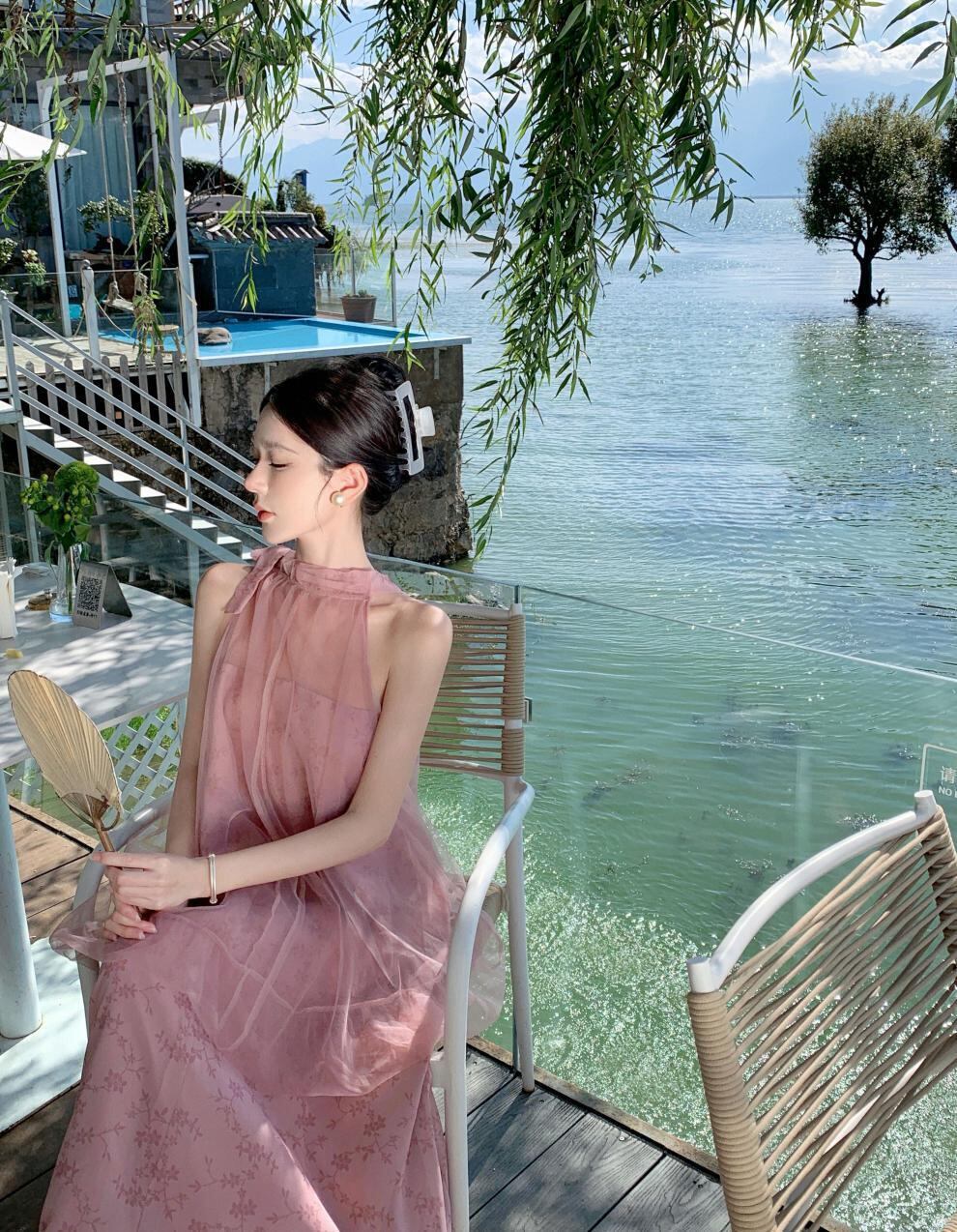 【dress】偽二つ切り替えワンピース G20441