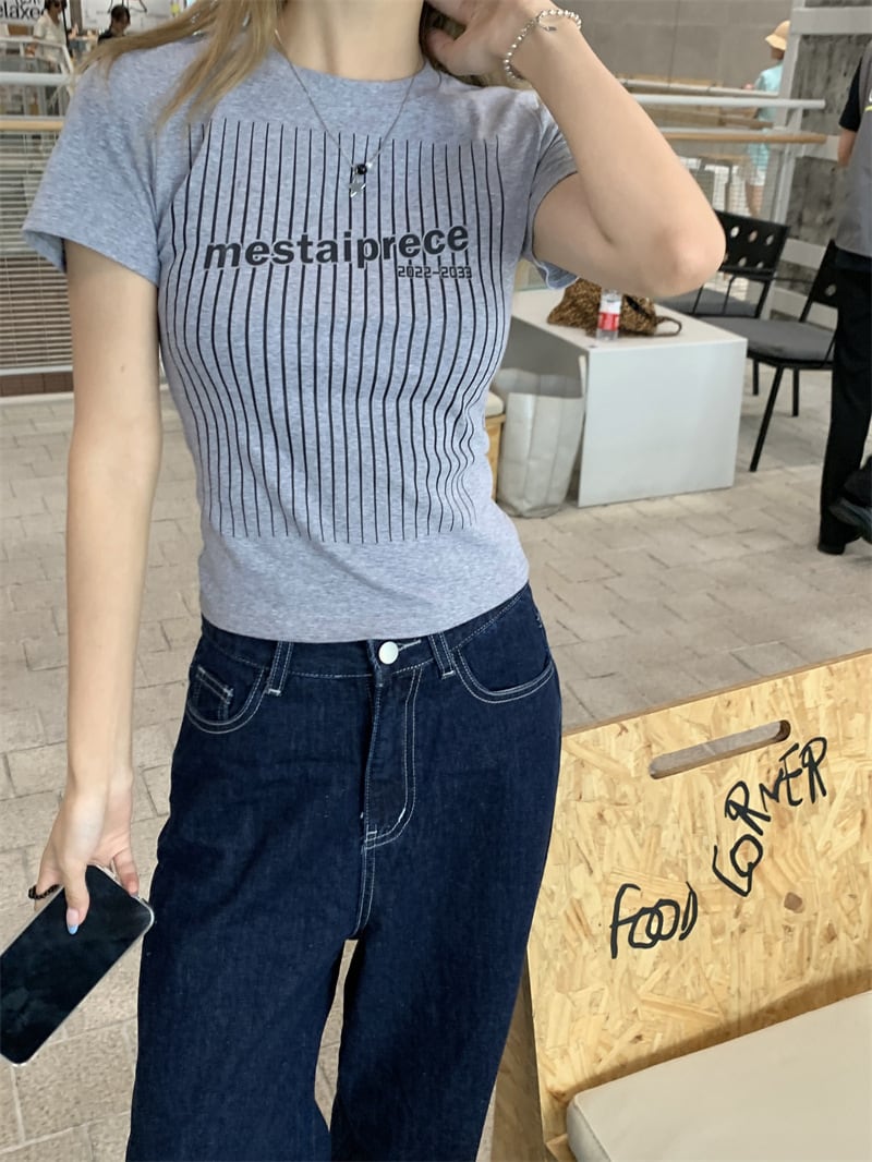 【tops】プリントTシャツ　M25102