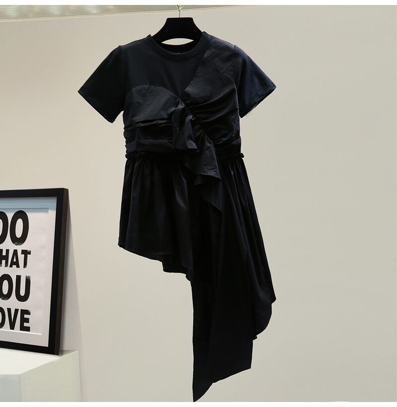 【tops】2色半袖イレギュラーＴシャツF7324