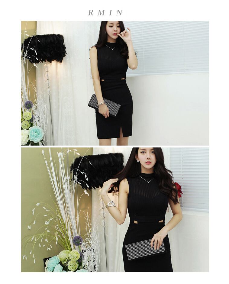 【dress】ファッションエレガント好感度UP!セクシー気質満点夏ノースリーブワンピース