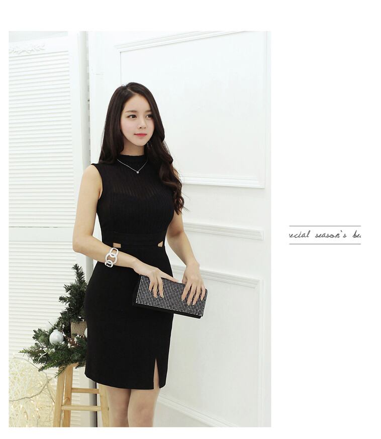 【dress】ファッションエレガント好感度UP!セクシー気質満点夏ノースリーブワンピース