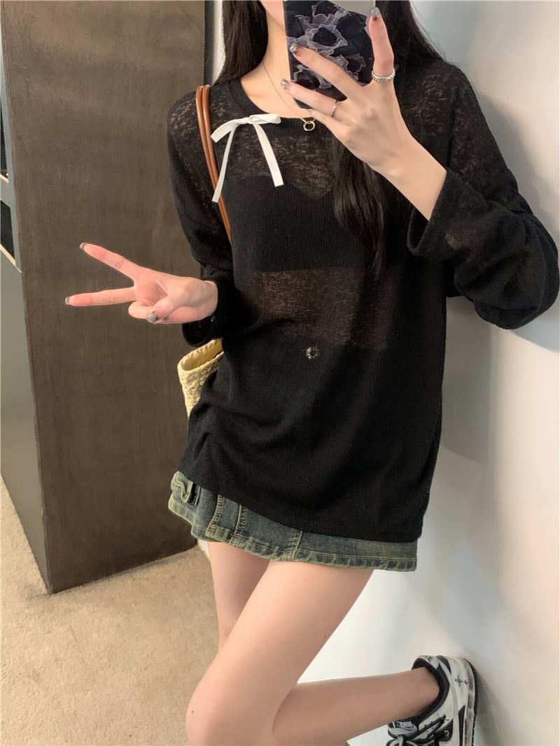 【tops】長袖Tシャツ　M25268