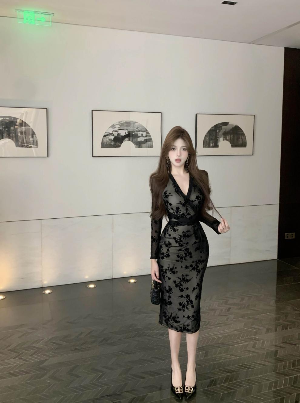 【dress】Vネックデートワンピース　M28258