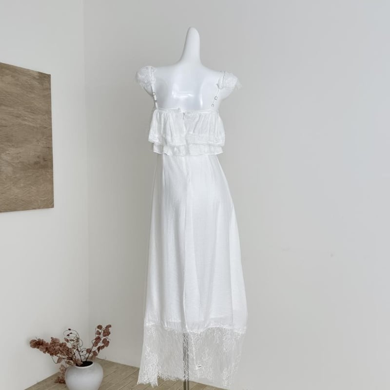 【dress】レースドッキングキャミワンピース Q8033