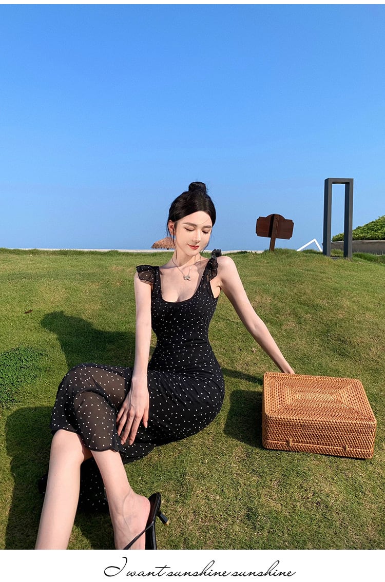 【dress】ドット柄ワンピース　M24708