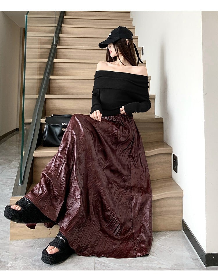 【set】ニットトップス×スカートセット　M25744