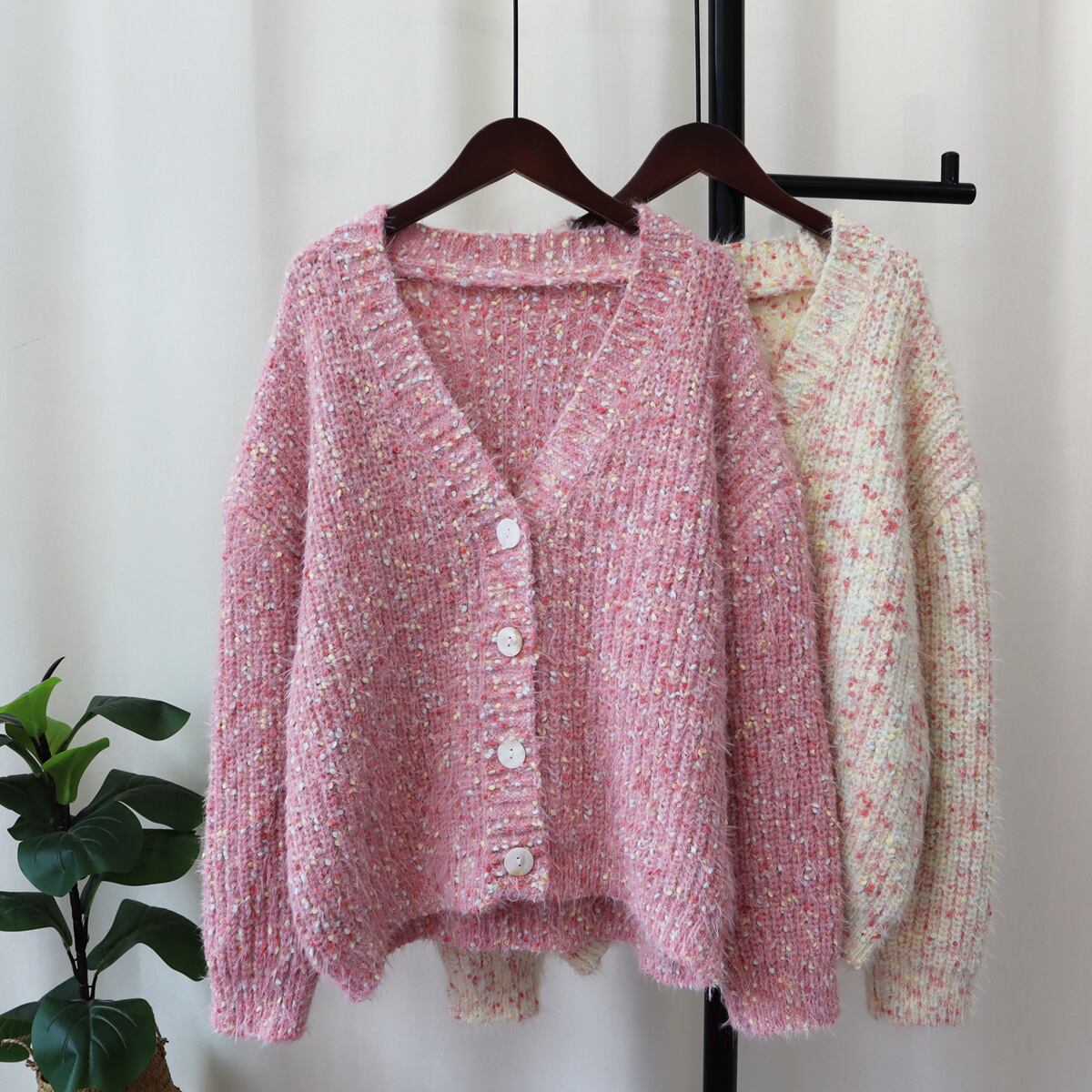 【outer】Vネックニットカーデ　M18541