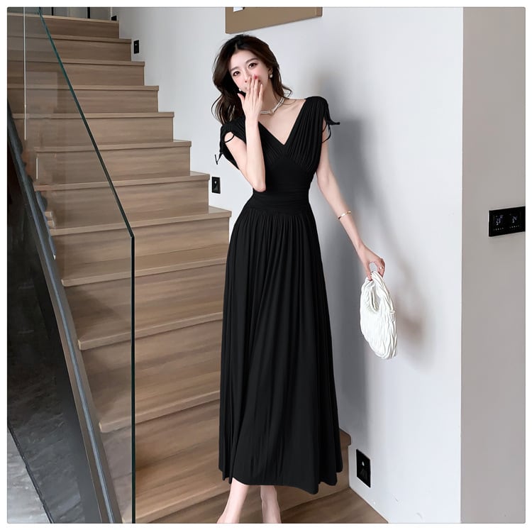 【dress】Vネックワンピース　M24966