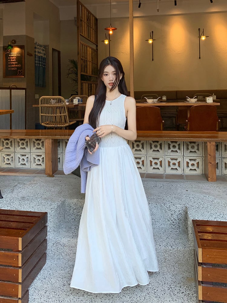 【dress】ニット切り替えワンピース G20074