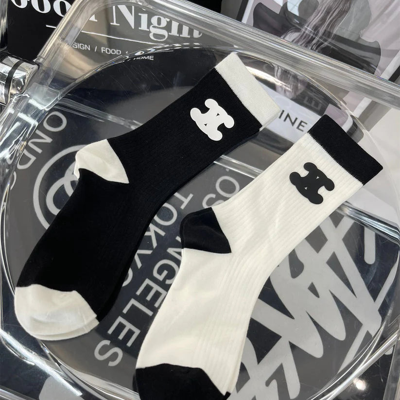 【ホーム・生活】配色靴下G23512