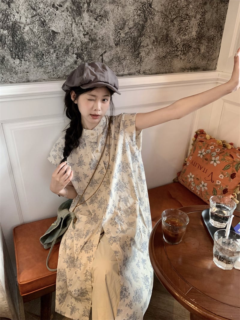 【dress】花柄ワンピース　M24373