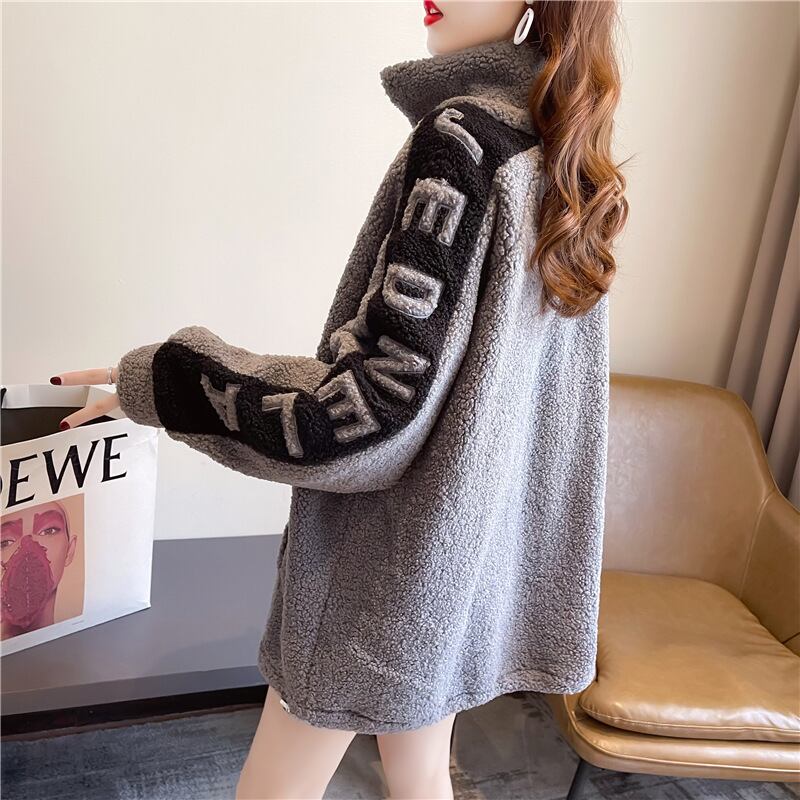 【tops】好感度UP〜気質満点トップススタンドネック裏起毛厚手合わせやすいパーカー G10252