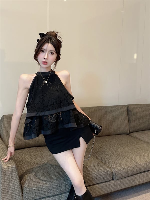 【tops】ノースリーブレーストップス　M24637