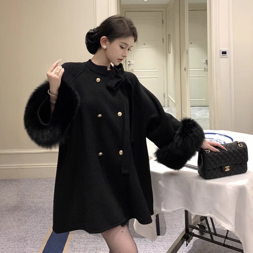 【outer】ダブルボタンファーコート　M27939