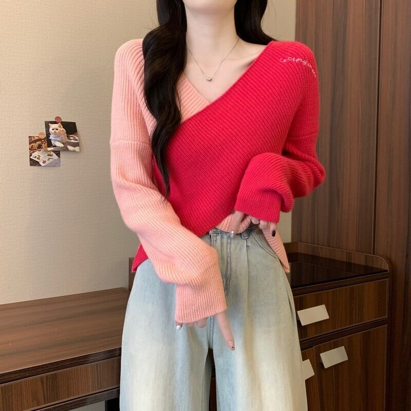 【tops】クロスニットトップス　M28275