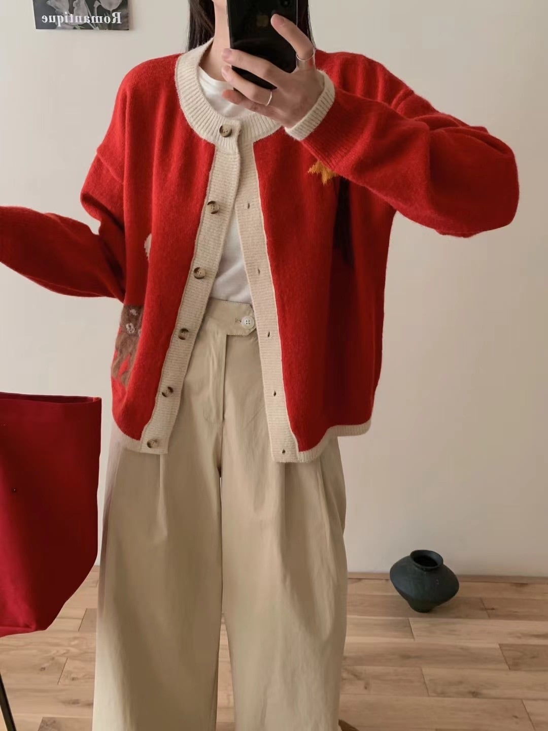 【outer】くまちゃんニットカーデ　M26336