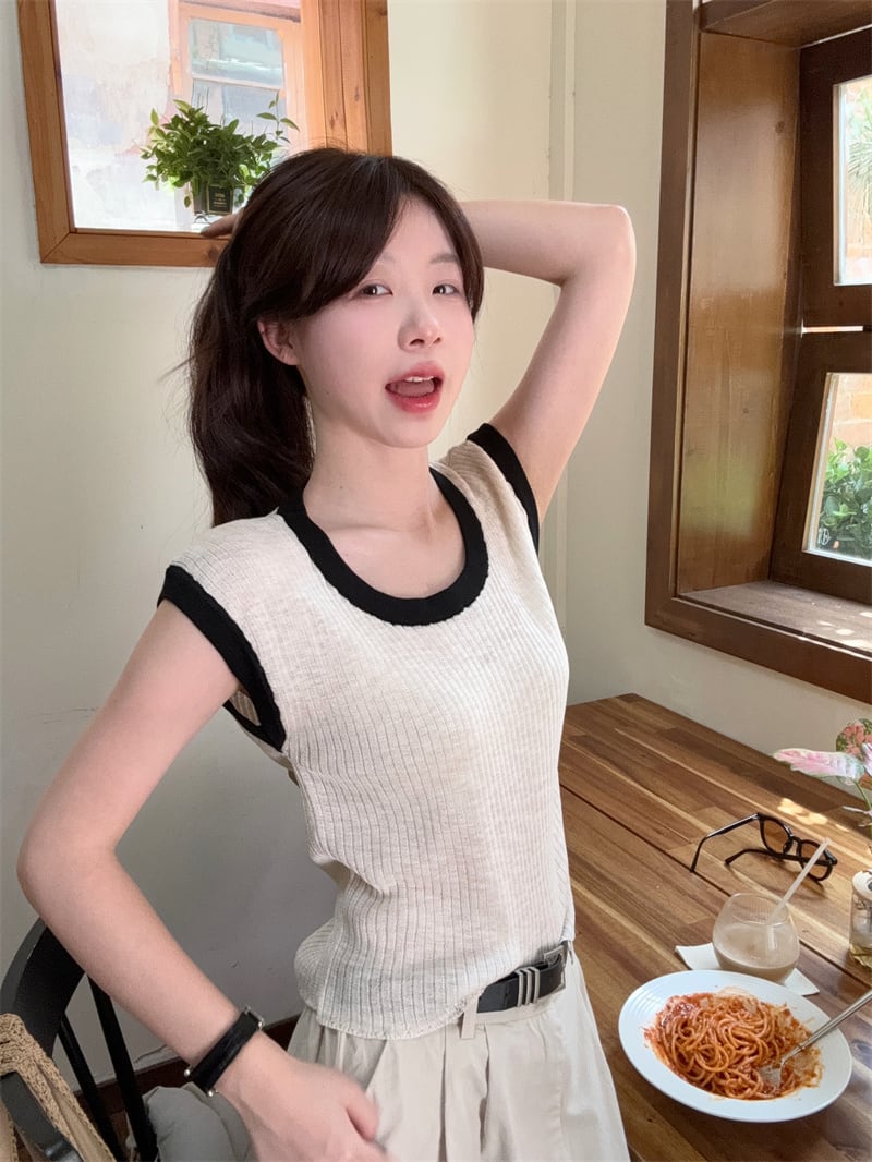 【set】ニットTシャツスカートセット　M23993
