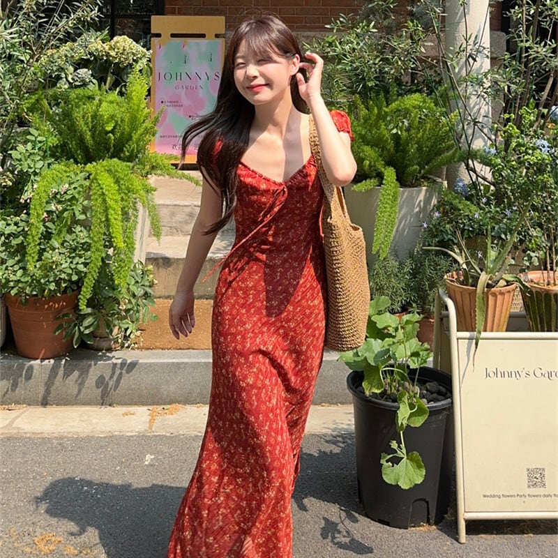 【dress】花柄ワンピース　M24859
