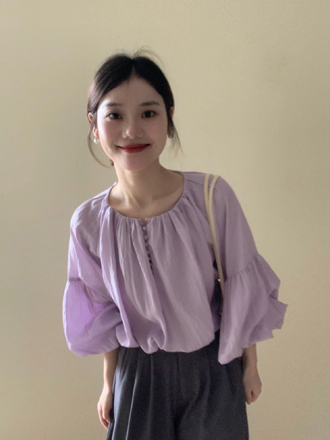 【tops】フランス風長袖ブラウスG21560