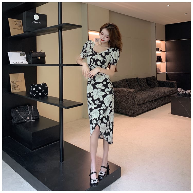 【dress】花柄ワンピース　M24974