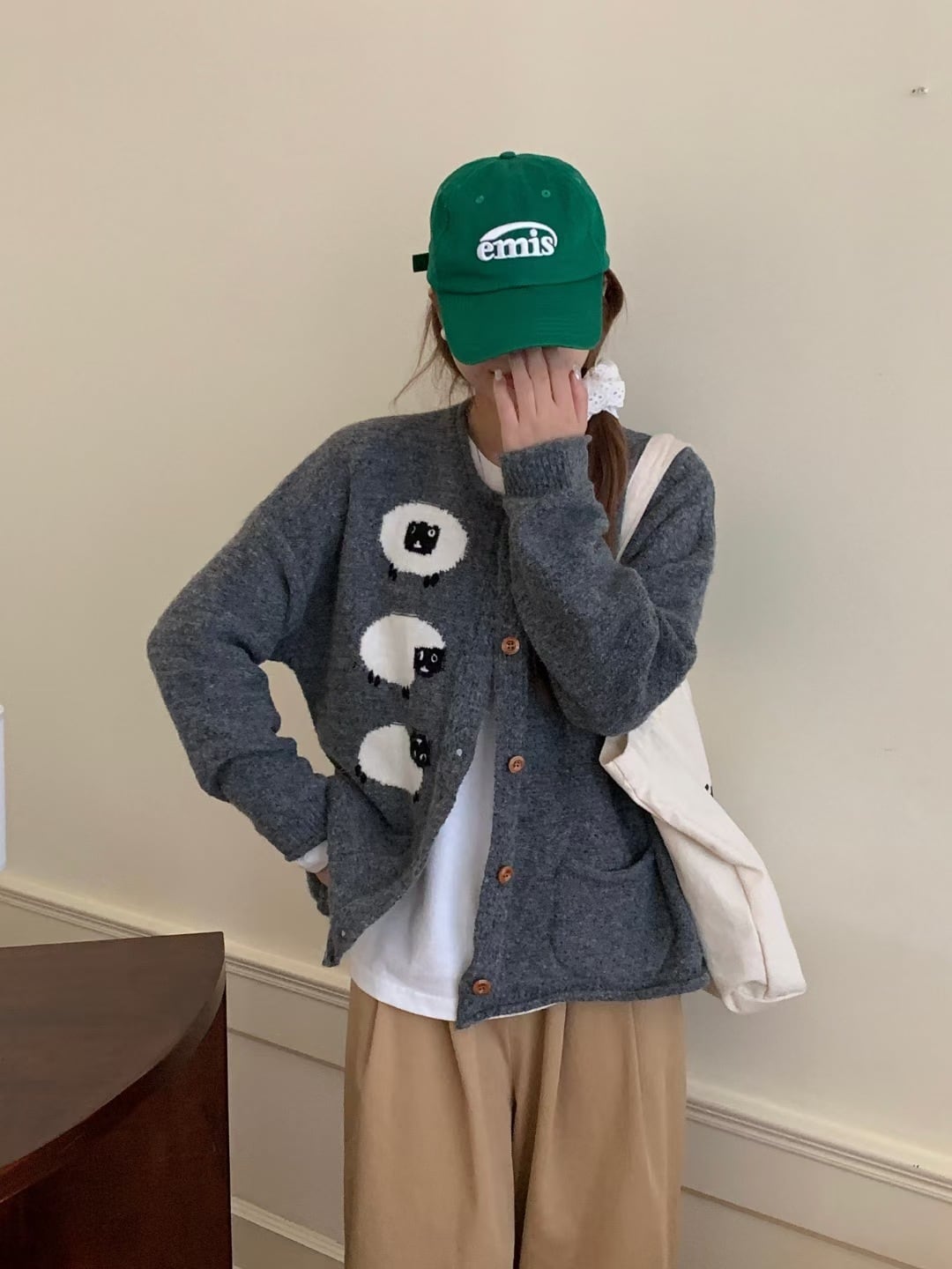【outer】刺繍ニットカーデ　M17962