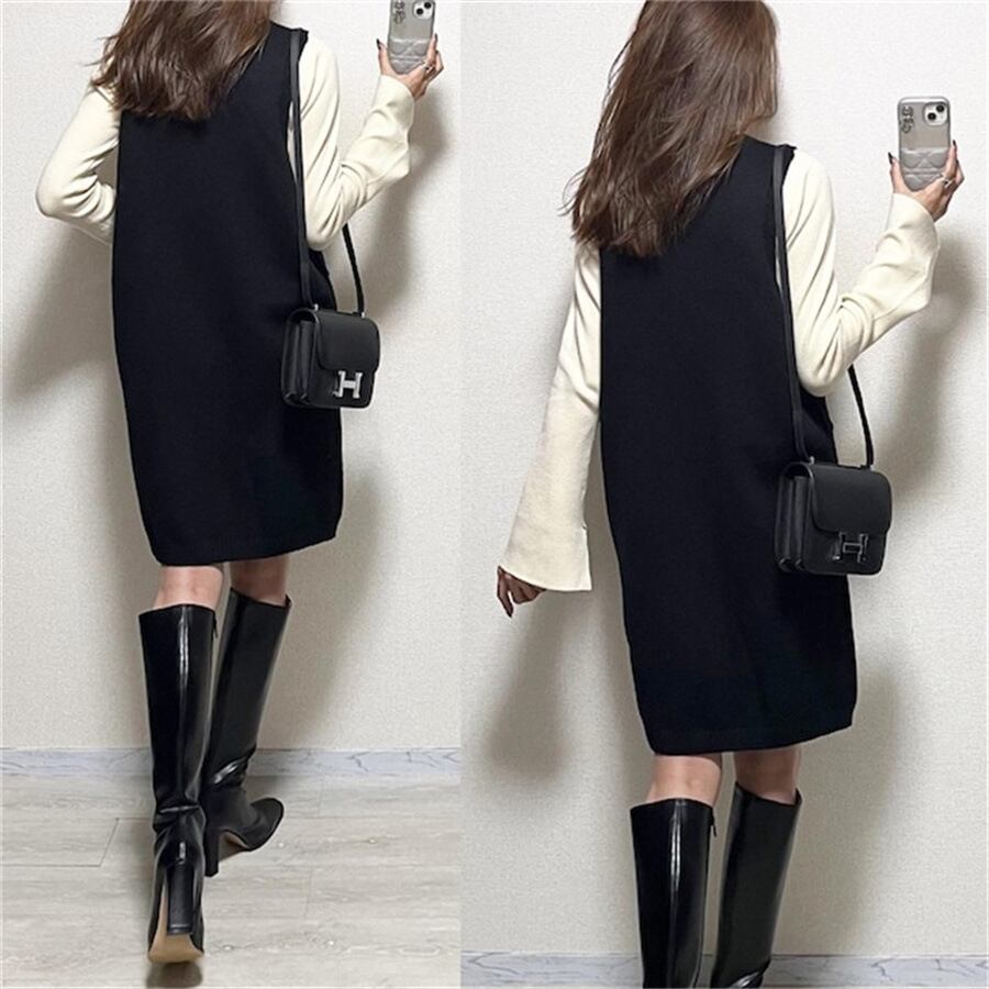 【dress】Vネックベストワンピース　M18717