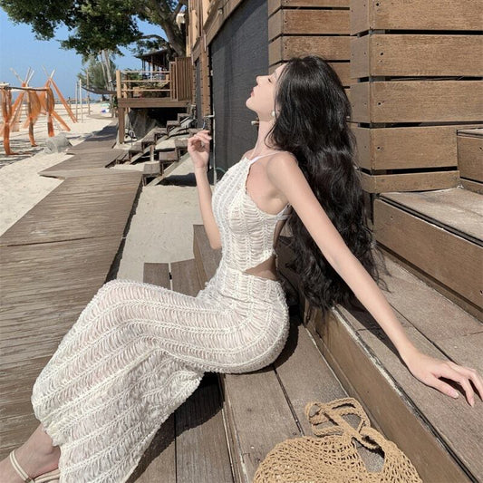 【dress】ホルターネックニットワンピース G20129