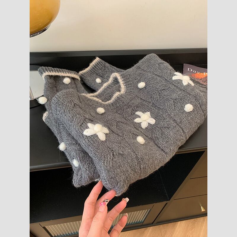 【tops】クルーネックニットセーター　M29257