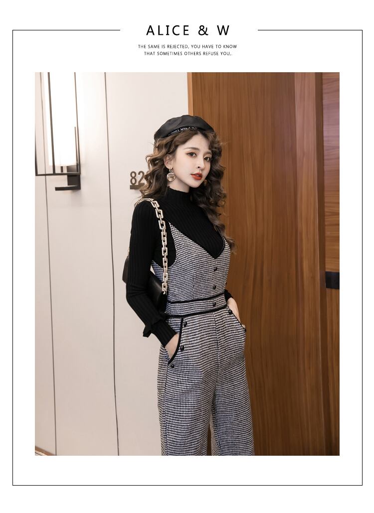 【set】オシャレトップス+サロペット２点セット G3558