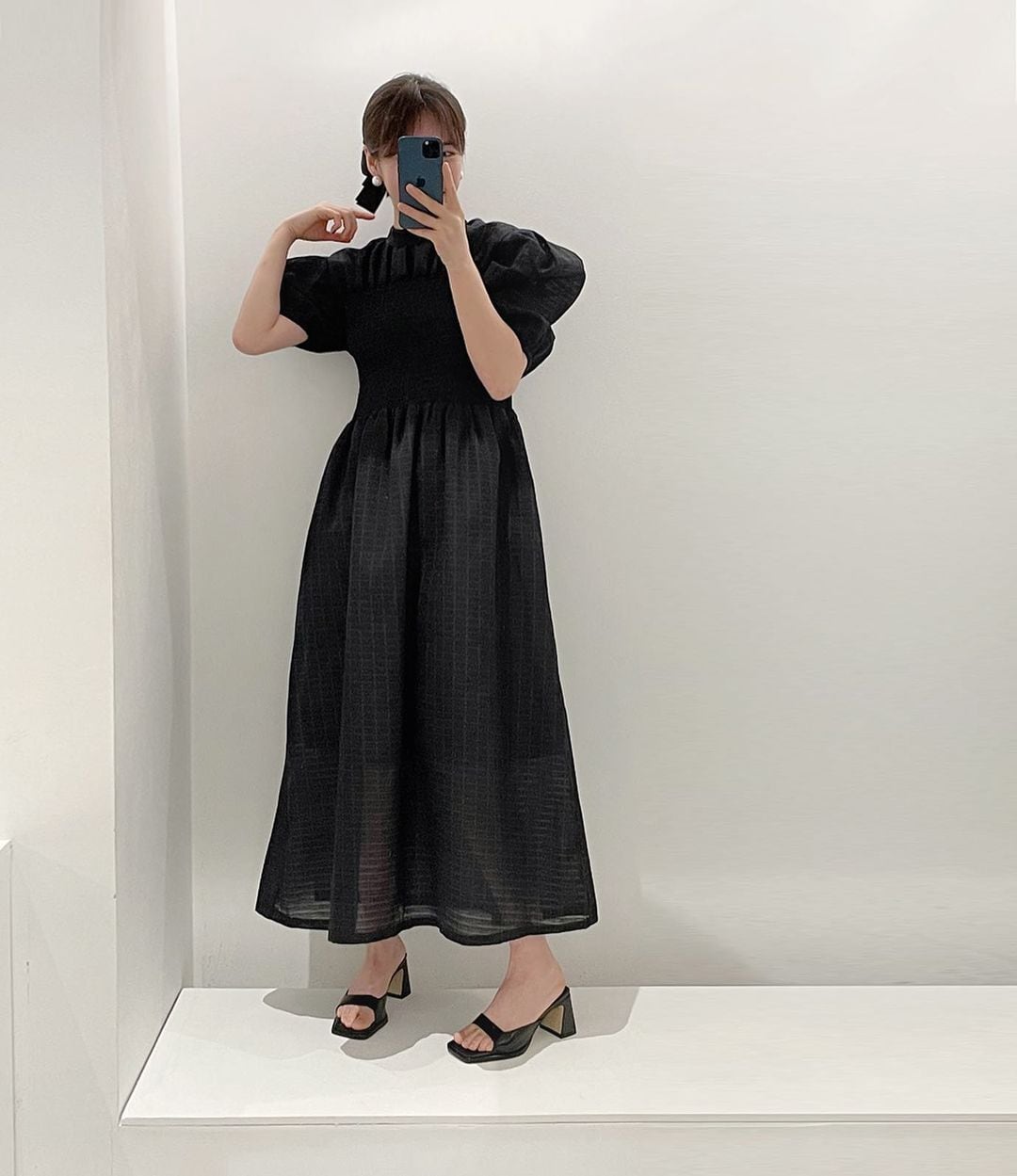 【dress】パフスリーブワンピース　M23910