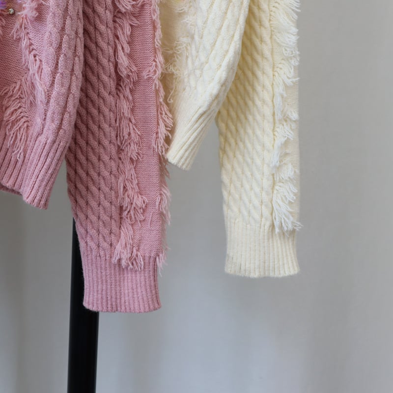 【tops】スパンコールニットセーター　M26343