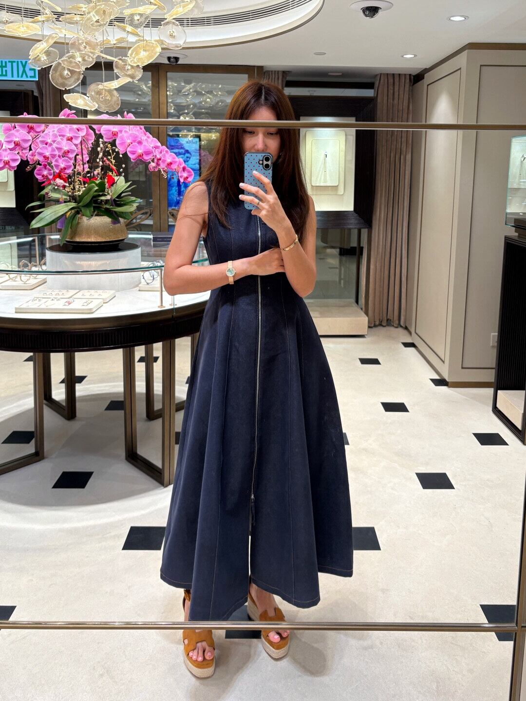 【dress】ファスナーノースリーブワンピース　M29765