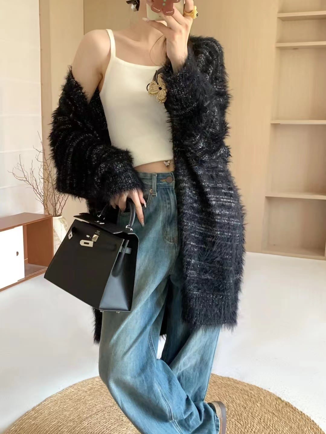 【outer】ニットカーデ　M27326