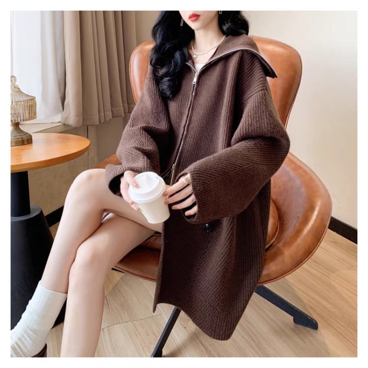 【outer】ファスナーニットカーデ　M28487