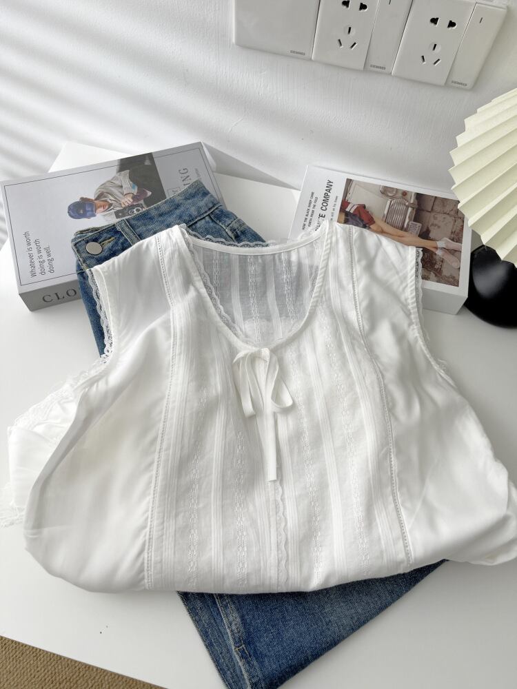 【dress】レース切り替えノースリーブワンピース　M29944