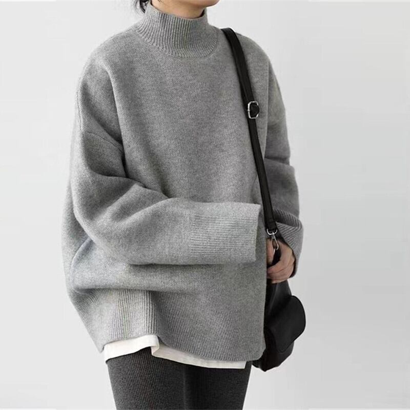 【tops】無地ニットセーター　M19115