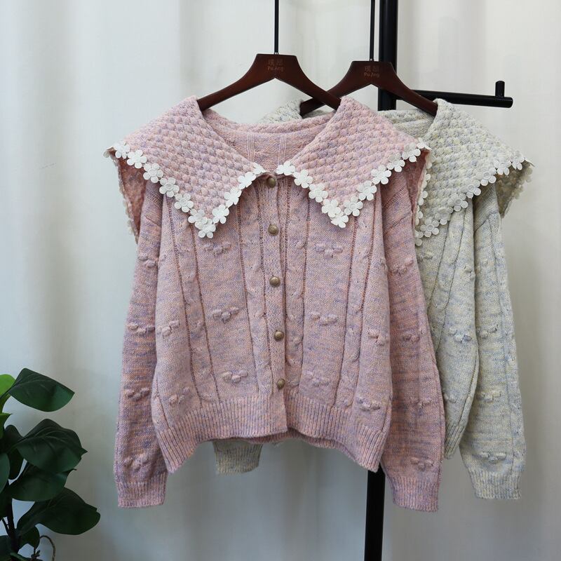 【outer】ドールカラーニットカーデ　M25514