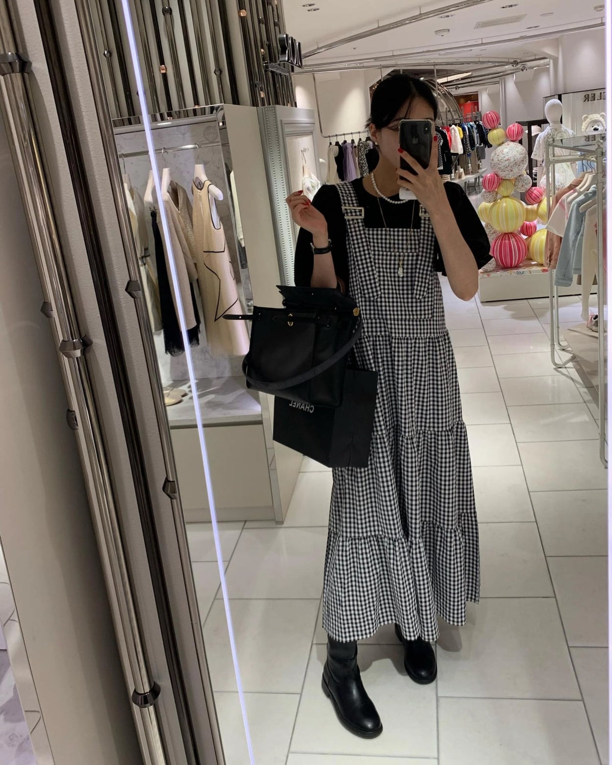 【set】トップス×サロペットワンピースセット　M23889